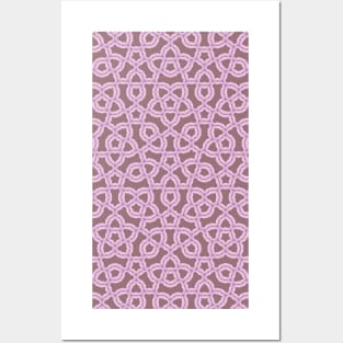 Purple Artful Geometry Pattern Posters and Art